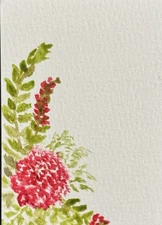 Original Art - Floral Vine Border- watercolors - 2.5x3.5” - Set Of 3