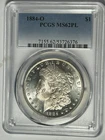 1884 O MORGAN DOLLAR PCGS MS 62 PL