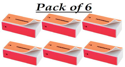 Tweezerman 4 in 1 Neon File, Buff, Smooth & Shine Block for Nails , Bundle pack