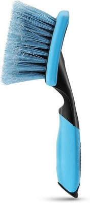 Amazon Basics Felgenbürste fürs Auto, sicher für PKW LKW, ergonomischer Griff, blau
