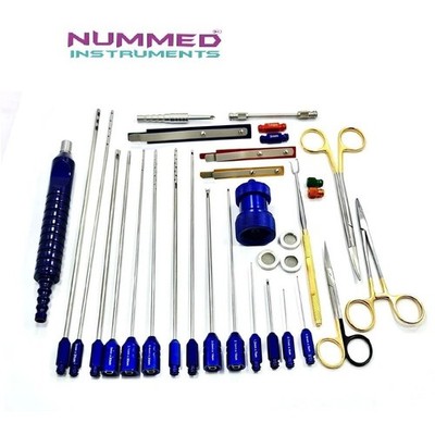 Fat Grafting & Fat injection Cannulas Set with different assecories