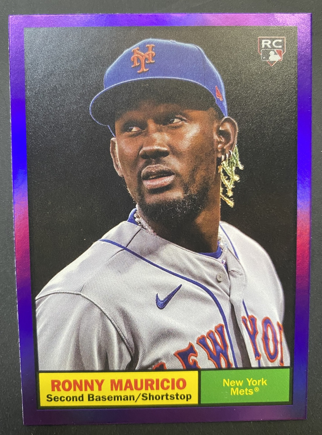 2024 Topps Archives - 1961 Topps #49 Ronny Mauricio (RC) Purple Foilboard