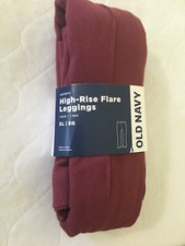 NWT Old Navy Women's Maroon High Rise Jersey Flare Leggings Many sizes