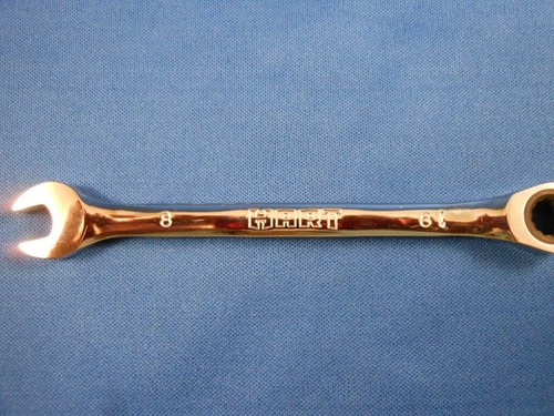 NEW HART 8mm Metric Ratcheting Combination Ratchet Wrench Chrome Vanadium - Picture 2 of 6