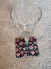 SET OF 4 CHRISTMAS THEMED STEM GLASS (GOBLET) KOZIES - HANDMADE - ATTACH TO BASE — photo 1