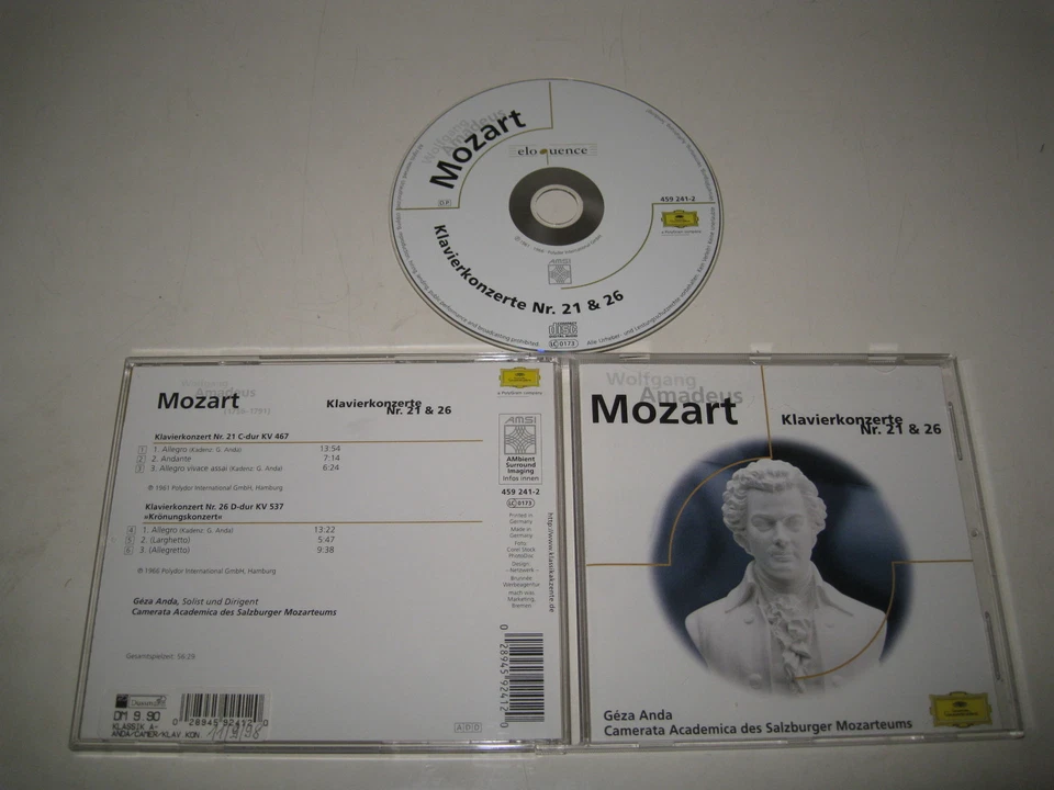 W.A.MOZART/KLAVIERKONZERTE NR.21 & 26(ELOQUENCE/459 241-2)CD ALBUM
