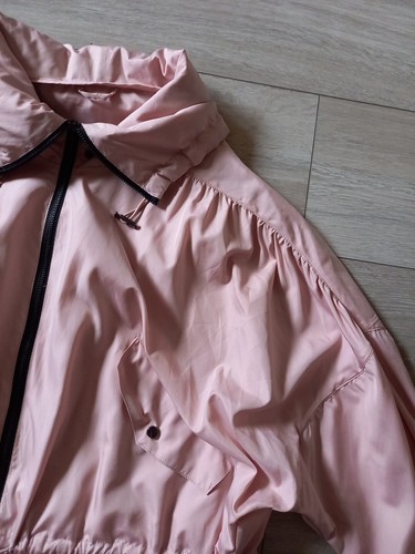 Zara Pale Pink Lightweight Jacket Concealed Hood Pockets Windbreaker UK12/14 - Picture 14 of 24