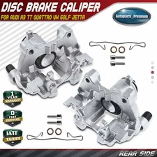 2x Rear Left & Right Disc Brake Caliper w/Bracket for Audi A3 TT Quattro VW Golf