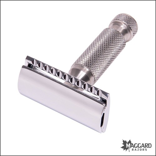 Maggard Razors MRT Stainless Travel Handle Safety Razor with Chrome ...