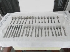 37 PIECE CAROLYN STAINLESS FLATWARE SET~~CLEAN!!!!!