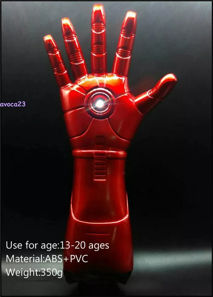 The Avengers Iron Man Stark Gauntlet 1:1 Glove Cosplay LED Light Hand with Laser - Image 4 of 4