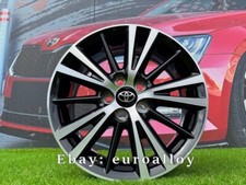 4x 15 Inch 5x100 Toyota Corolla Style Black Polished Wheels : Fits Avensis,Prius
