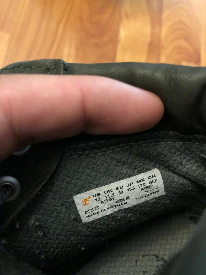 Timberland Premium 6' Bota Impermeable Zapatos para Niños Pequeños Gris Oscuro TB0A1VGY Talla 12 Foto 3 de 4