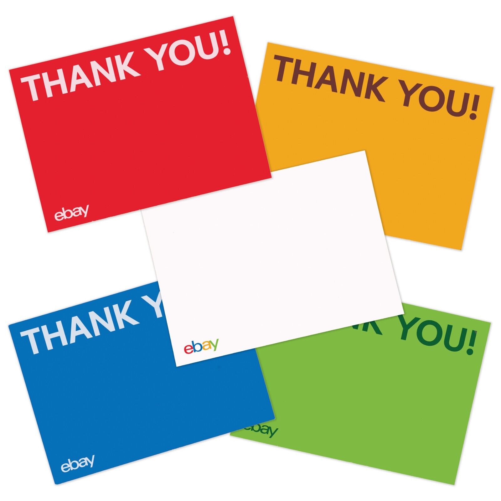 NEW Thank You Cards – Red, Blue, Green and Yellow Multi-Pack