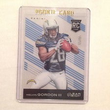 MELVIN GORDON III #105 CHARGERS RC 59/99 made 2015 PANINI CLEAR VISION BLUE
