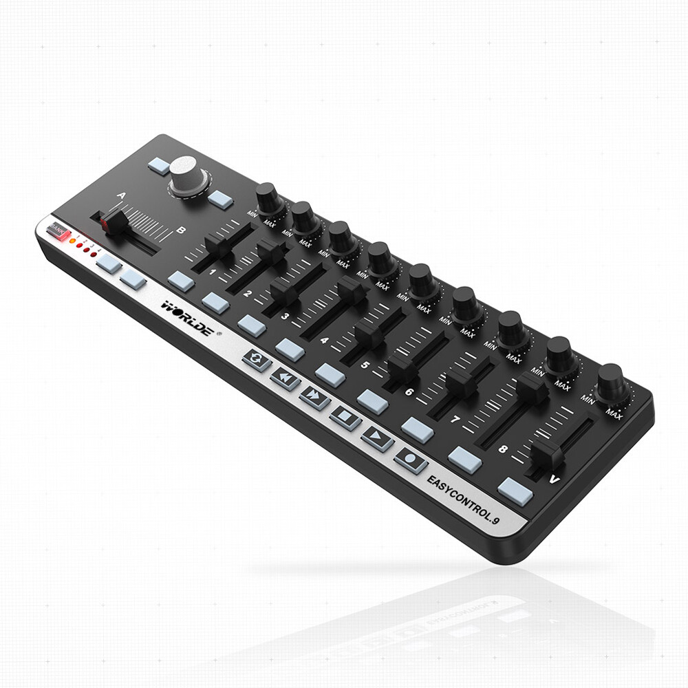 Worlde Easy Control.9 Portable Midi Controller Mini USB 9 Slim