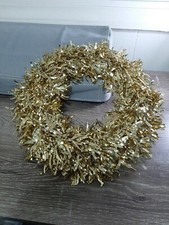 Christmas Tinsel Christmas Wreath Gold By Christmas House-Brand New-SHIPS N 24H