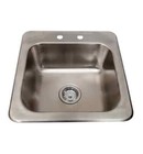 Bk Resources Ddi-1614824 16" x 14" x 8" Deep Drawn 1 Compartment Drop-In Sink
