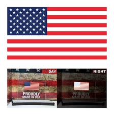 American Flag Reflective 3M decal sticker Car Truck Window Bumper USA Auto Vinyl