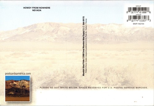 cartoon buzzard on sign HOWDY FROM NOWHERE NEVADA CONTINENTAL POSTCARD D13 - Picture 2 of 2