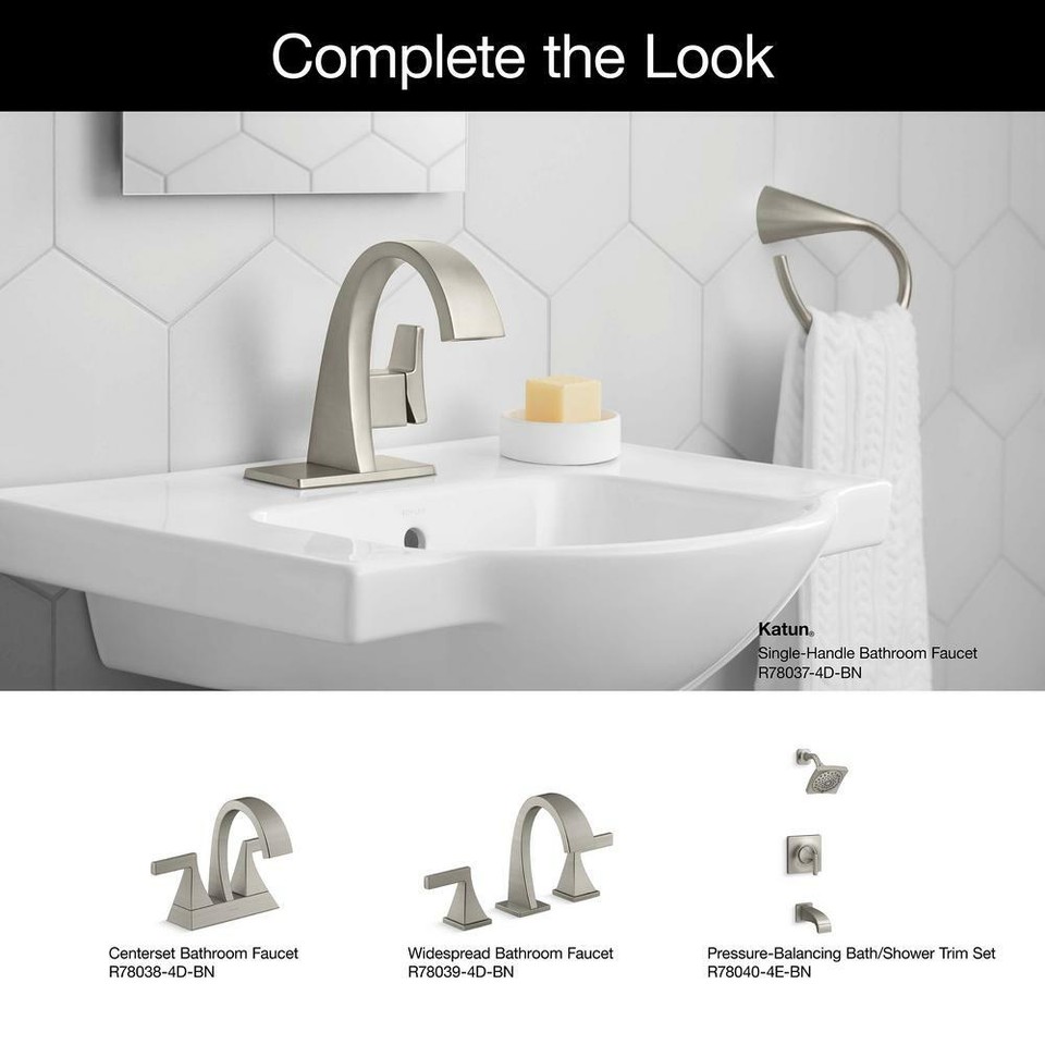 Katun Single Hole 1Handle Bathroom Faucet in Vibrant Brushed Nickel 885612586742 eBay