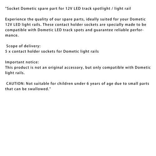 5 x Contact Holder Base Fit For Dometic 12V LED Track Spotlight/Light Rail S11 - Picture 12 of 13