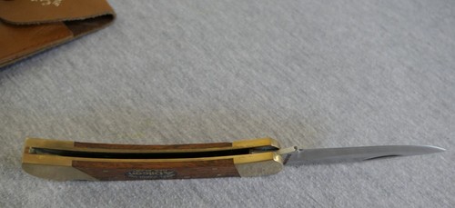 Coltello a lama inox vintage Shell Canada Caroline Dilcon impianto a gas ottone - Foto 9 di 22