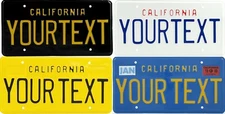 Retro Vintage California US License Plate USA Alu Embossed Custom Date Sticker
