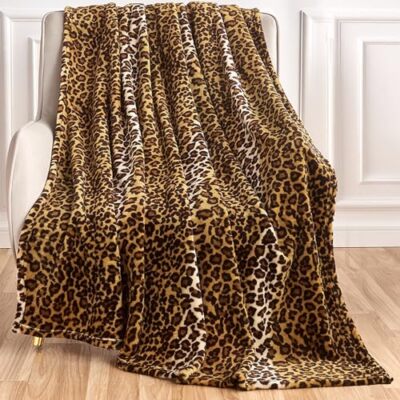 Amazon Animal Print Heated Blanket Leopard Print Blanket Fleece