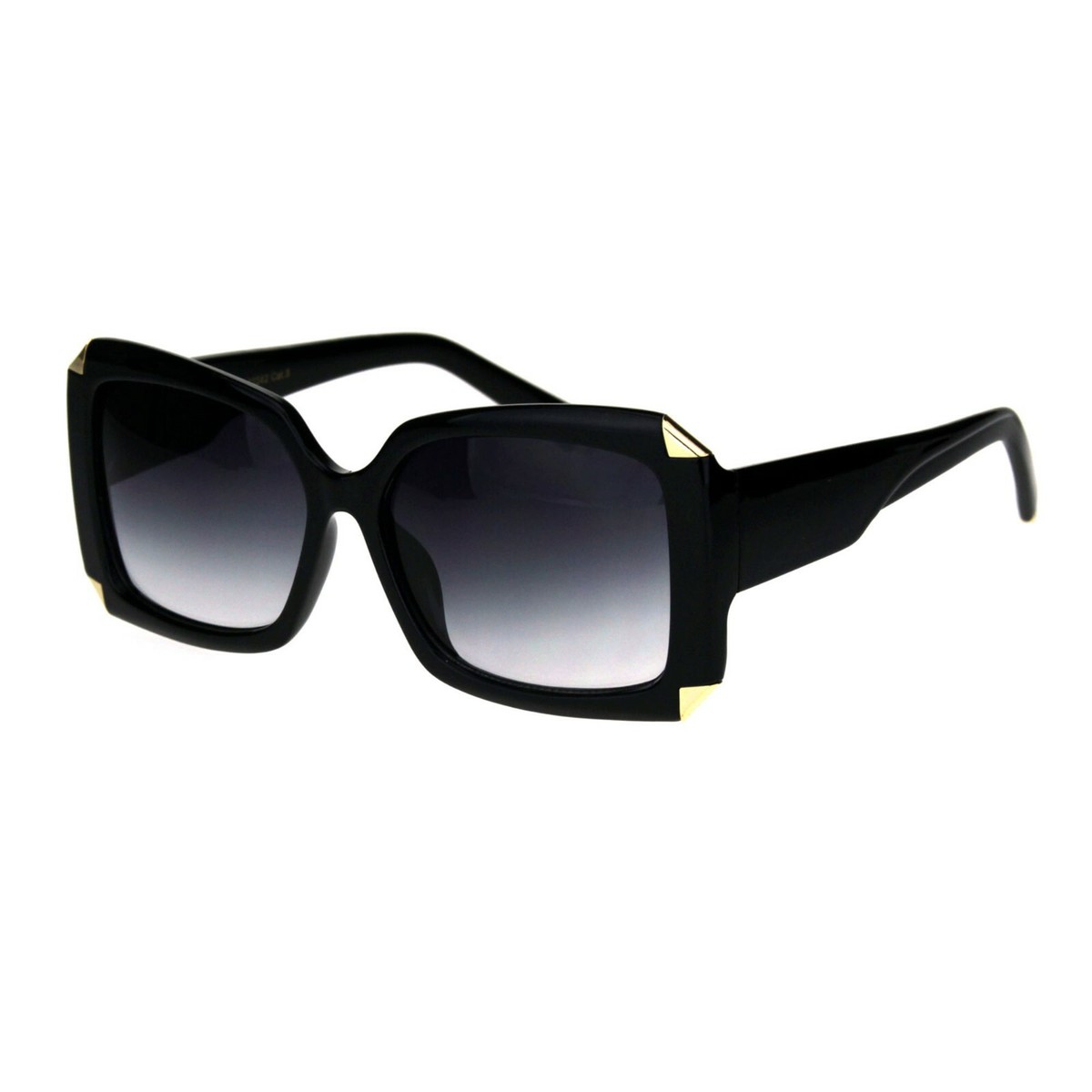 Womens Designer Style Sunglasses Rectangular Frame Metal  display picture 3