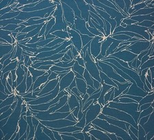SUNBRELLA FLOURISH II MARINE BLUE OUTDOOR INDOOR FURNITURE FABRIC BY YARD 55"W
