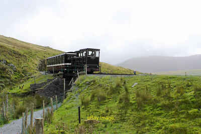 Photo 12x8 Train on the Snowdon Mountain Railway Nant Peris or Old Llanber c2017