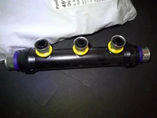 Zero Lead 3/4  x 3/4  x 1/2  PEX Press Plastic Flow Through Manifold - 3 Outlets