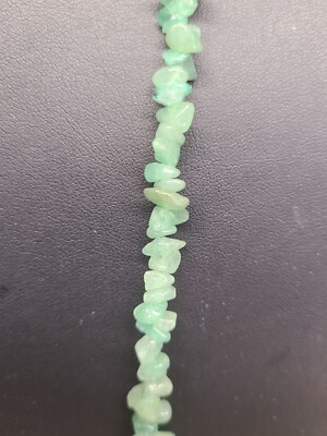HÜBSCHE 34 ZOLL POLIERTE JADE STEIN HALSKETTE SEHR SCHÖN ANZUSEHEN