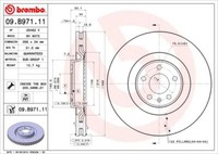 2X Brembo 09.B971.11 Bremsscheibe