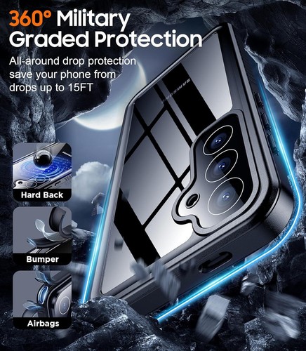 For Samsung Galaxy S24 FE Phone Case IP68 Waterproof Cover with Screen Protector - Photo 4 sur 13