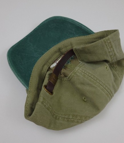 Vintage 90s Canoe Oar Outdoor Tree Embroidered Hat Vtg 2 Tone Mesh Lined Adams - Picture 3 of 6