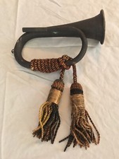 Original WWII Imperial Japanese Signal Horn Trumpet Bugle w/ Tassels Knots