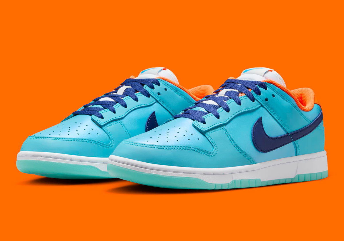 Nike Dunk Low SE Baltic Blue Total Orange HQ1538-416 Men's