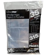Ultra Pro 9 Pocket Pages 35 Pages Per Packet