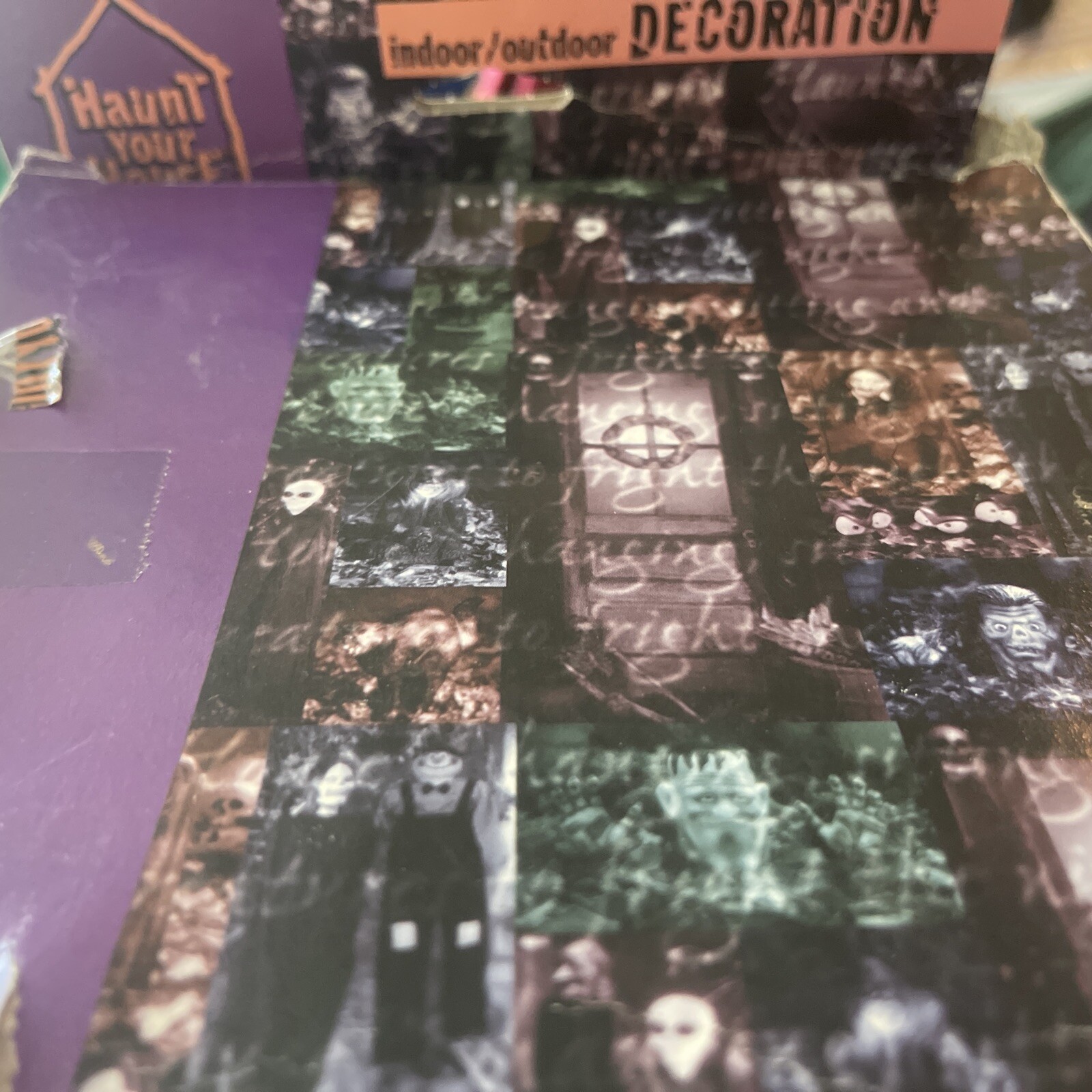 VTG 1999 Halloween The Paper Magic Group Stacked Skull Blow Mold Light Up