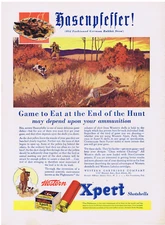 1931 Western Xpert Shotshells Hunter Dog Rabbit Lynn Bogue Hunt Print Ad