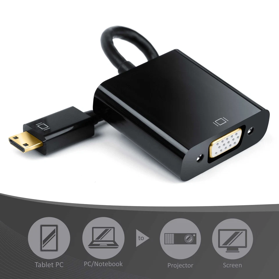 CSL Full HD Mini HDMI auf VGA Adapter inkl. Audio-Übertragung Mini HDMI to VGA - Bild 3 von 4