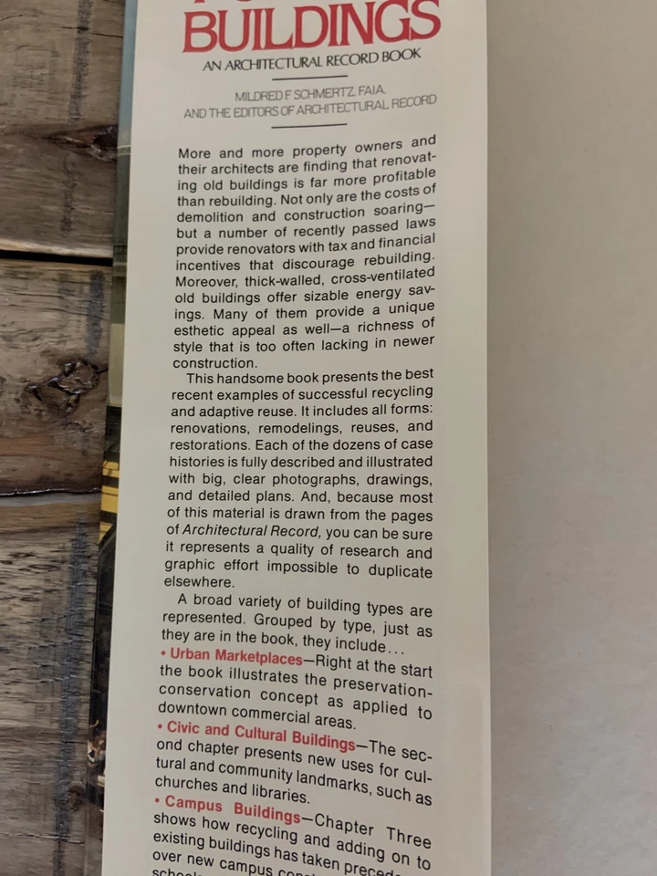 NEW LIFE FOR OLD BUILDINGS- An Architectural Record Book Collectible 1982 - Imagem 4 de 4