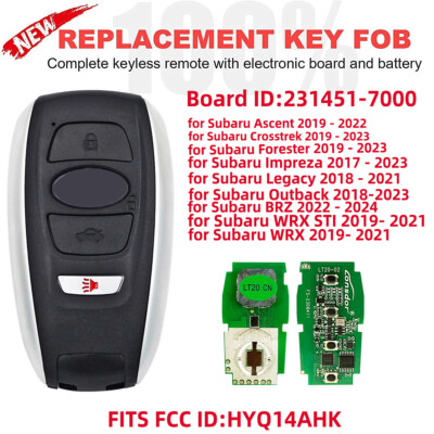 HYQ14AHK Smart Remote Key Fob for Subaru Impreza BRZ Legacy Outback Forester