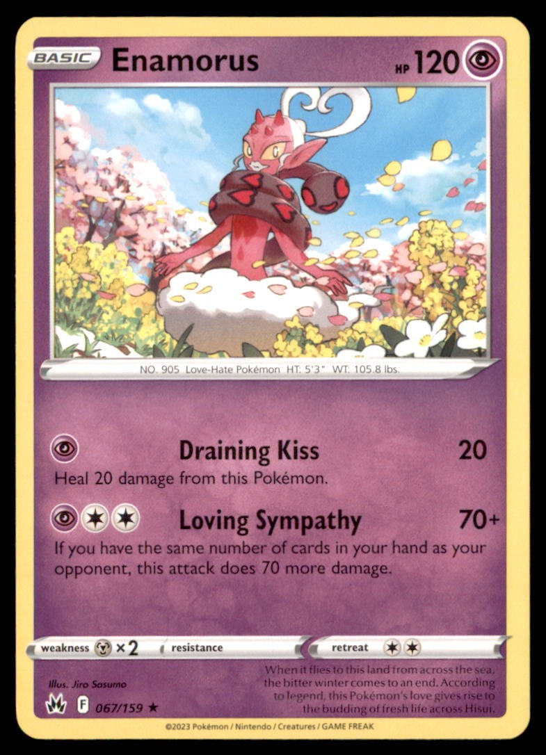 Pokemon Enamorus 67 Crown Zenith Basic 067/159 2 Card Lot Non Holo