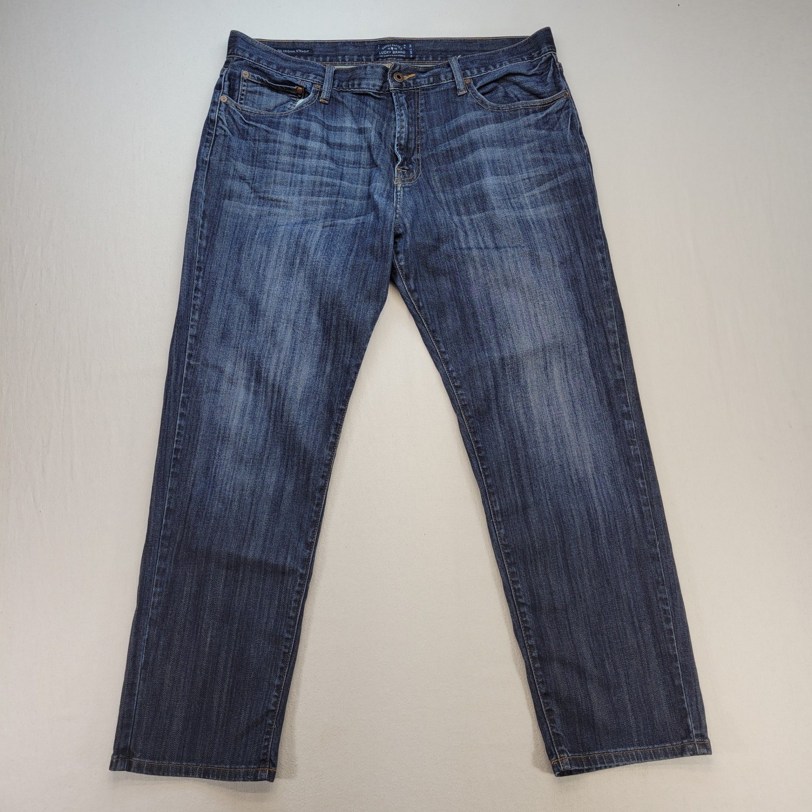 Mens 38x30 Blue 221 Original Straight Dark Wash Denim