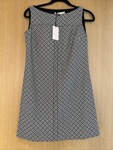 Valentino Mini Abito Grigio Misto Lana Senza Maniche Scollo Barca Donna Taglia 42 M