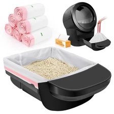 120 Pack Litter Robot 4 Waste Bags, Drawstring Litter Box Liners, Cat Litter ...