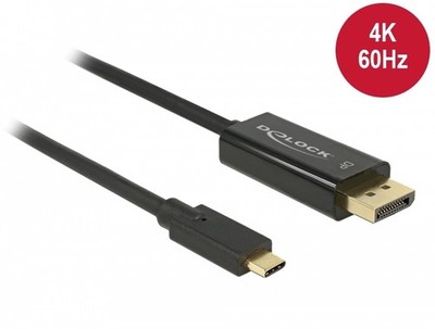 Delock Kabel USB Type-C  Stecker > Displayport Stecker DP-Alt Mode 4K 60 Hz 2 m